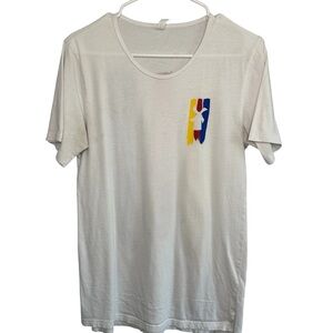 Dutch Bros Women’s White VINTAGE Scoop Neck Windmill Red+Blue+Yellow DB 1992